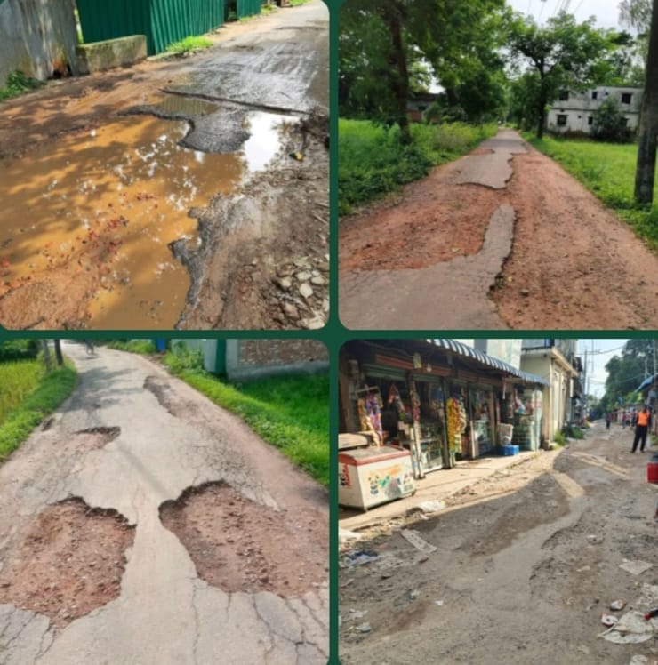 চরম দুর্ভোগে বারকুণ্ডু–চারালকান্দি নডালিয়া সড়ক: ঝুঁকি নিয়ে চলাচল করছে হাজারো মানুষ